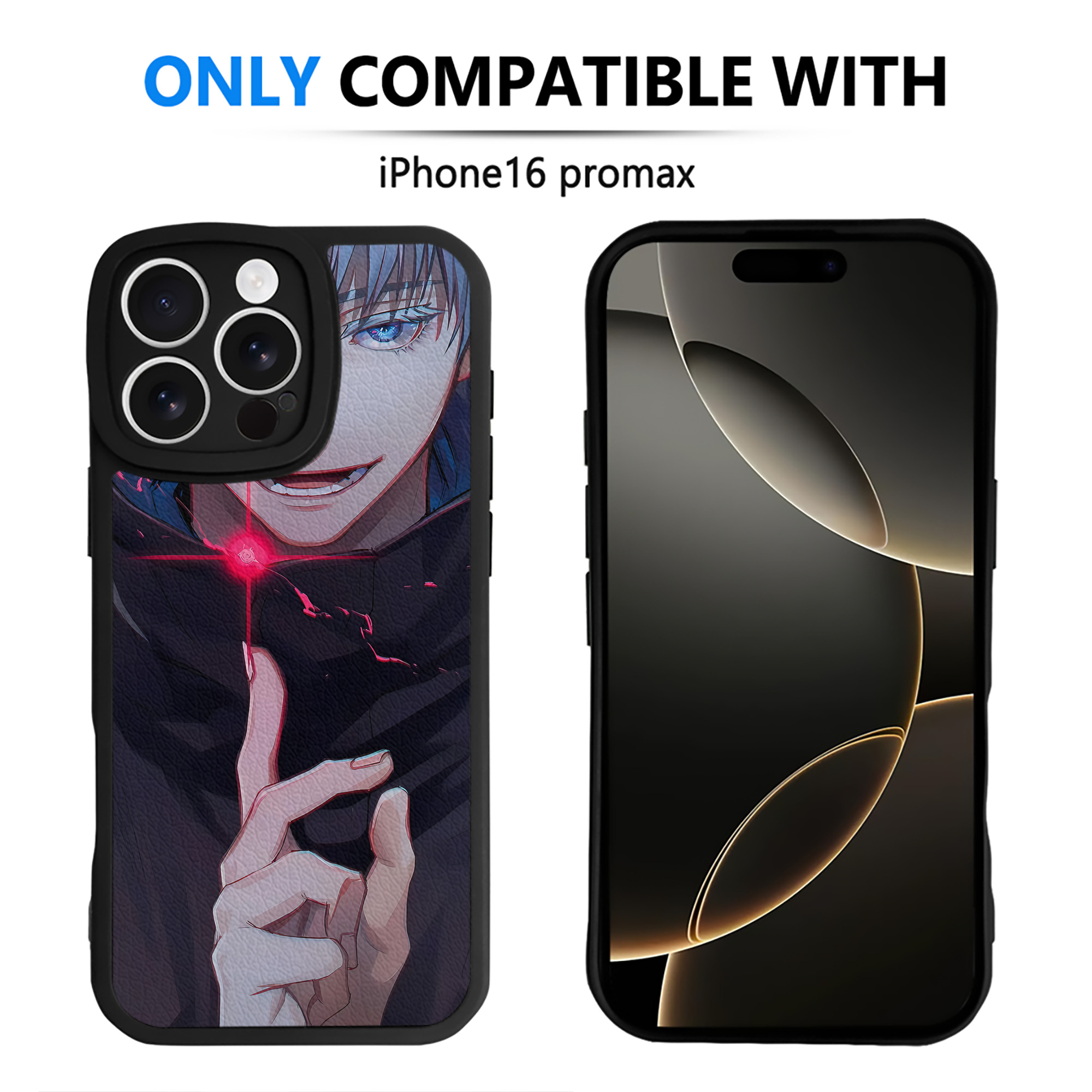 （画像用） 呪術廻戦 Jujutsu Kaisen 【iPhone 16シリーズ対応】シリコンスマホケース（レザー調） 材質：シリコン